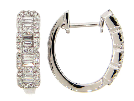 DIAMOND EARRING, 18KW (N)