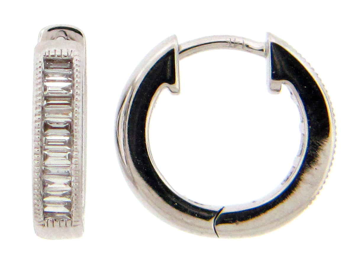 DIAMOND BAGUETTE HUGGY EARRING