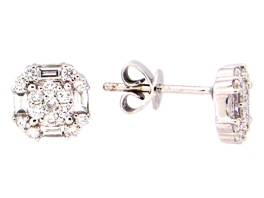 DIAMOND EARRING, 14KW (N)