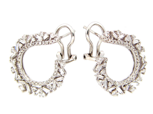 DIAMOND EARRING, 18KW (N)