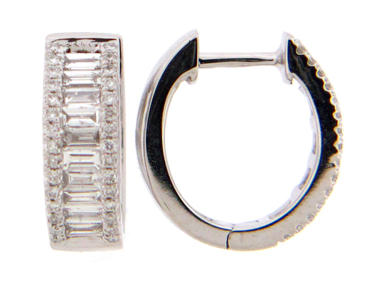 DIAMOND BAGUETTE 13MM EARRING