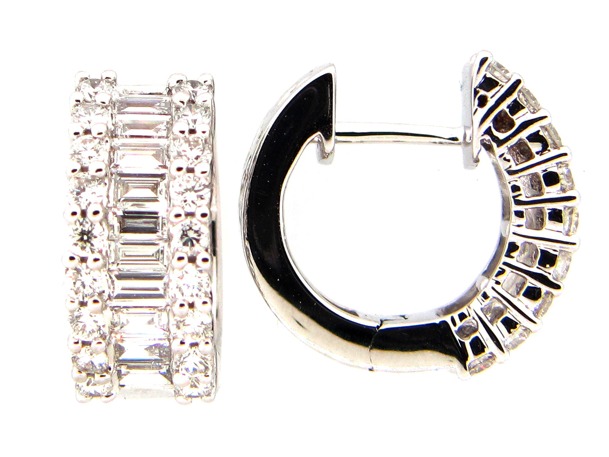 DIAMOND EARRING, 18KW (N)