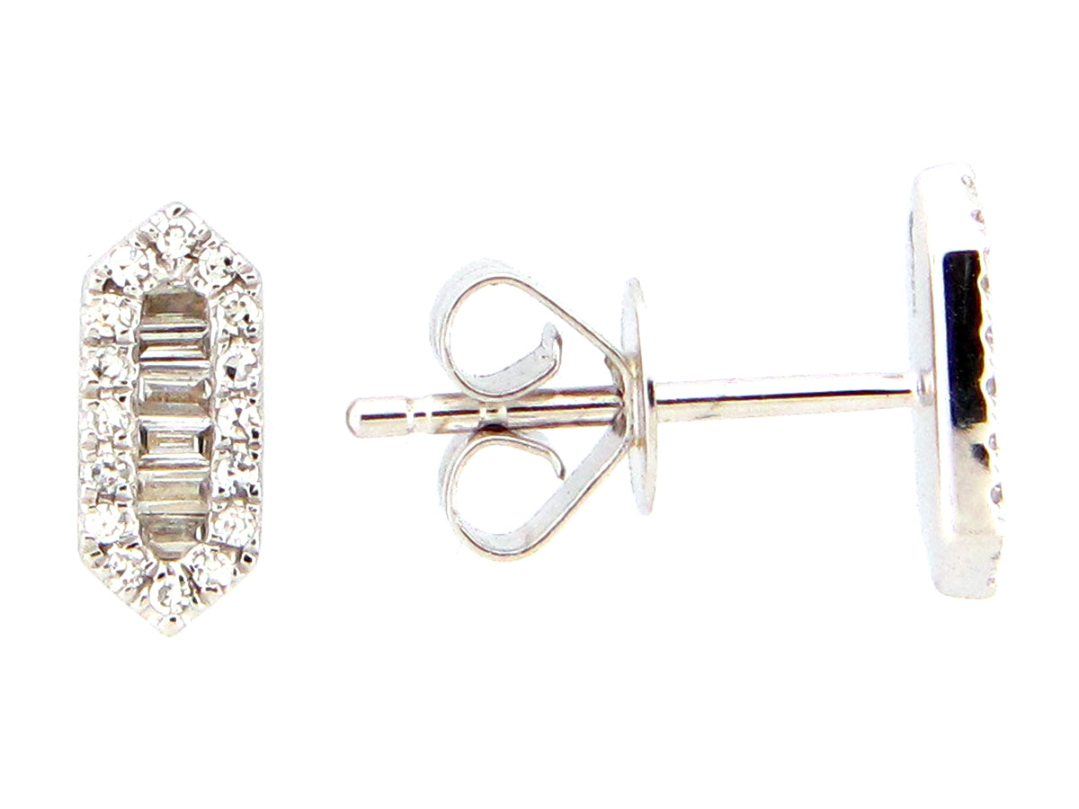 DIAMOND EARRING, 14KW (N)
