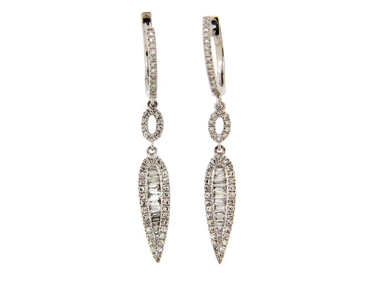 DIAMOND EARRING, 14KW (N)