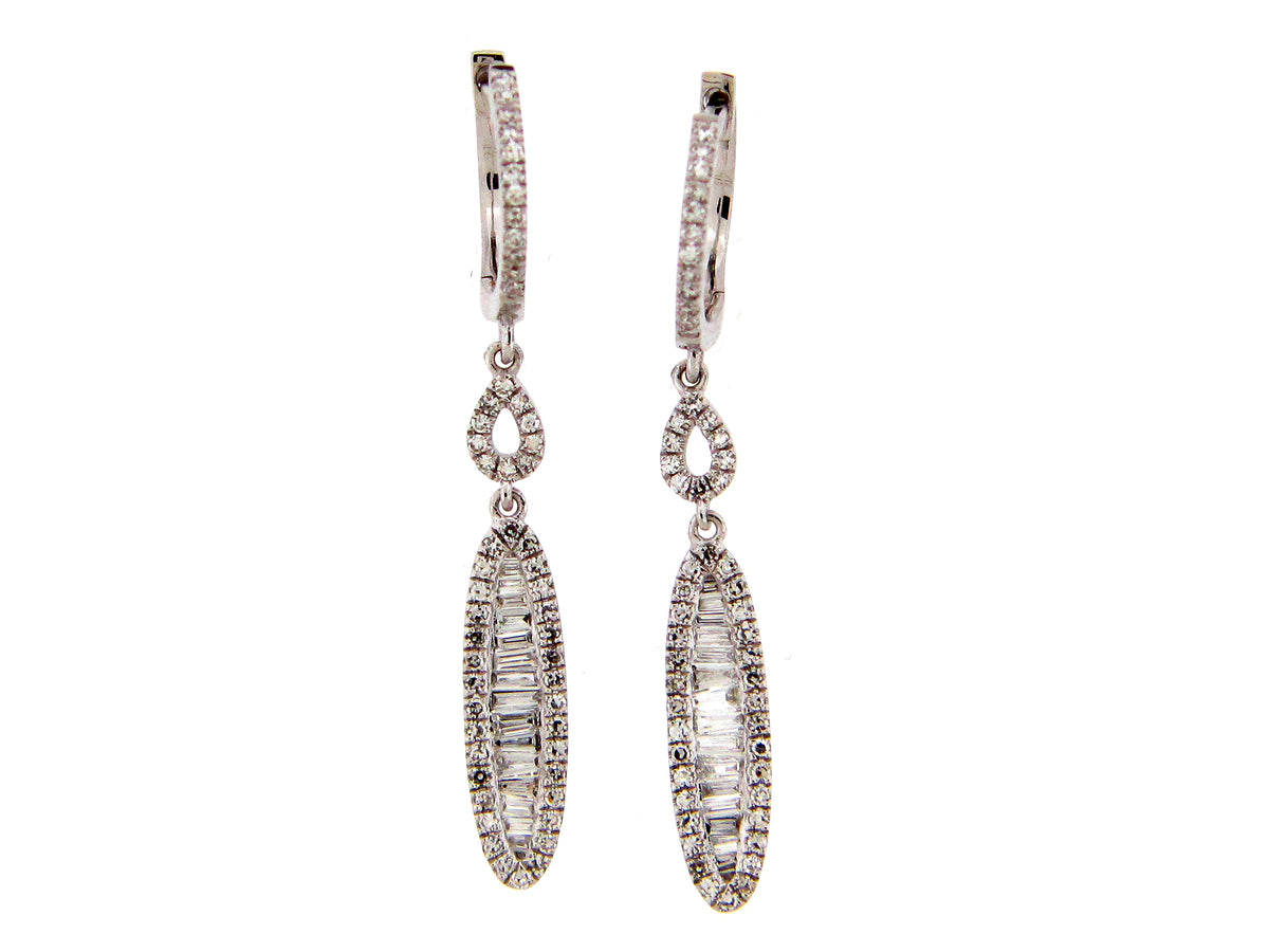 DIAMOND EARRING, 14KW (N)