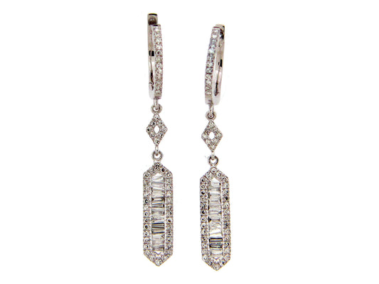 DIAMOND EARRING, 14KW (N)