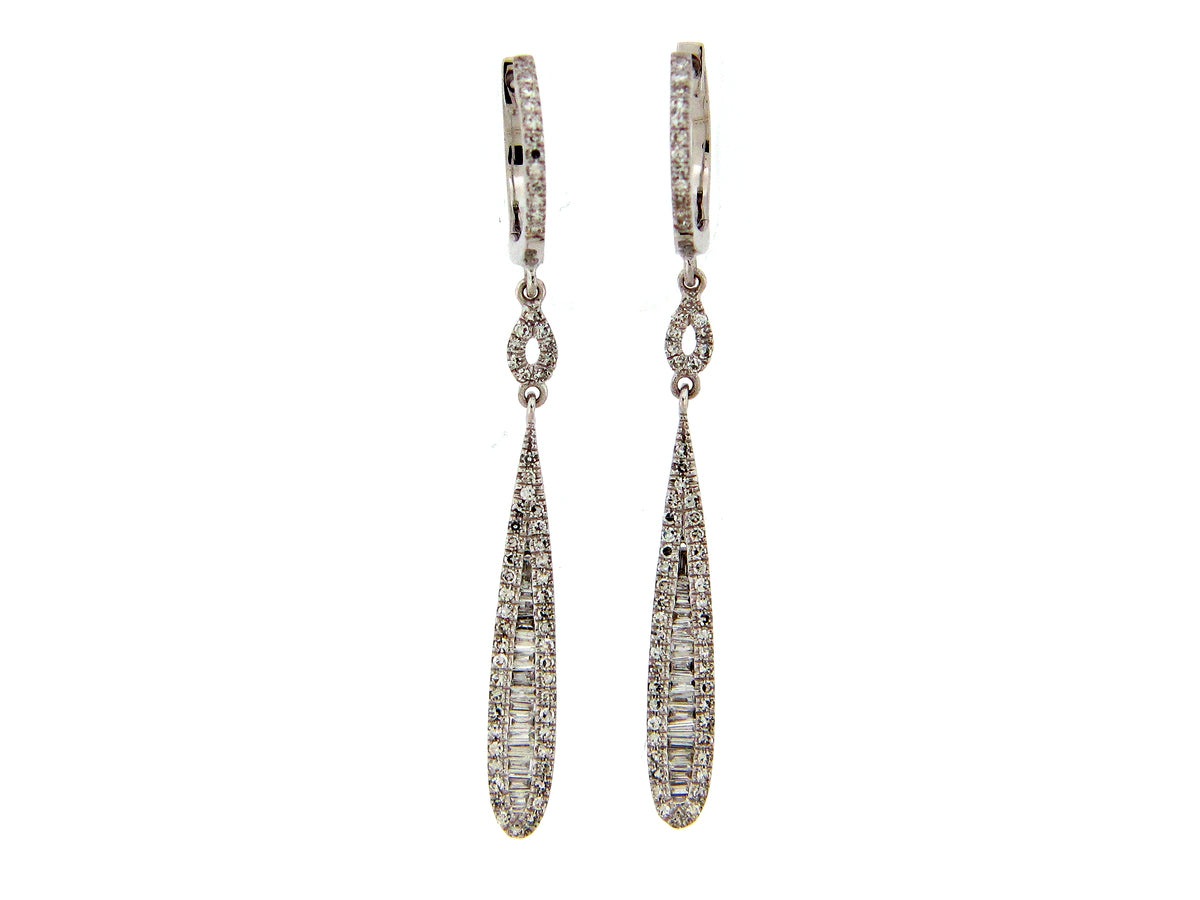 DIAMOND EARRING, 14KW (N)