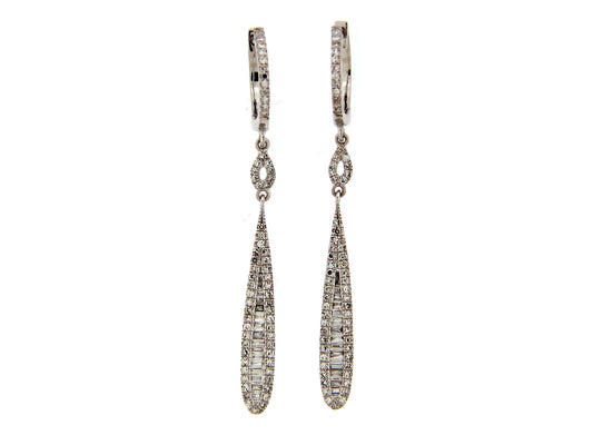 DIAMOND EARRING, 14KW (N)