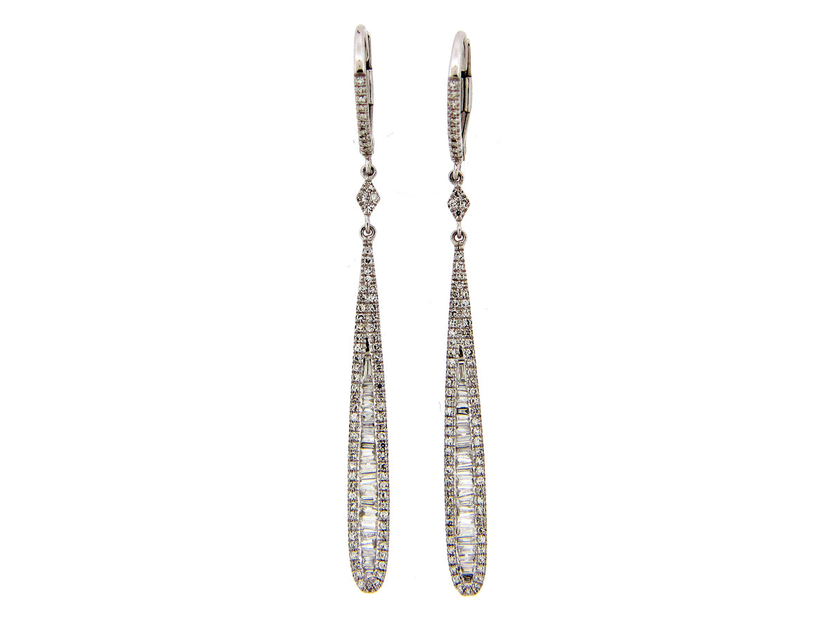 DIAMOND EARRING, 14KW (N)