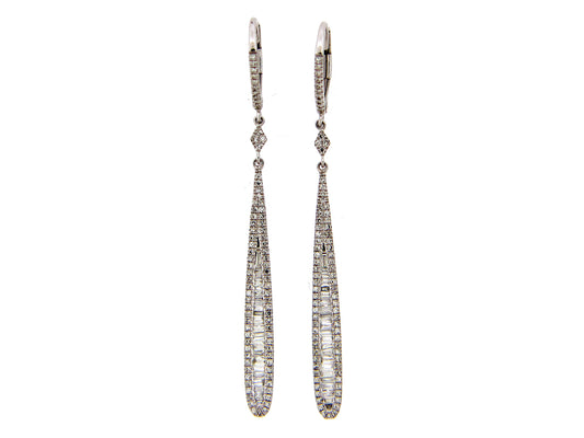 DIAMOND EARRING, 14KW (N)
