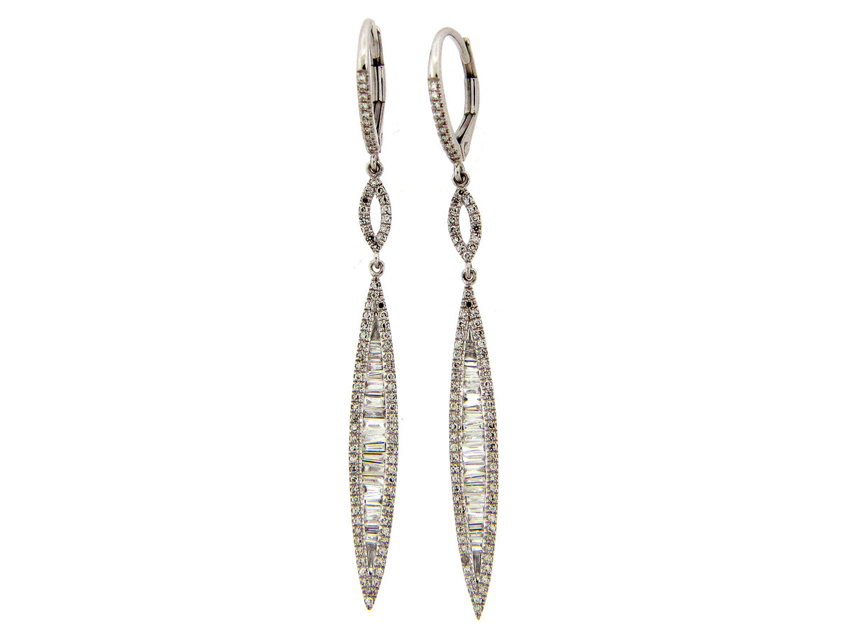 DIAMOND EARRING, 14KW (N)