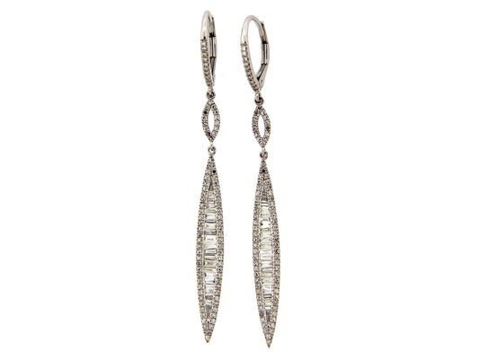 DIAMOND EARRING, 14KW (N)