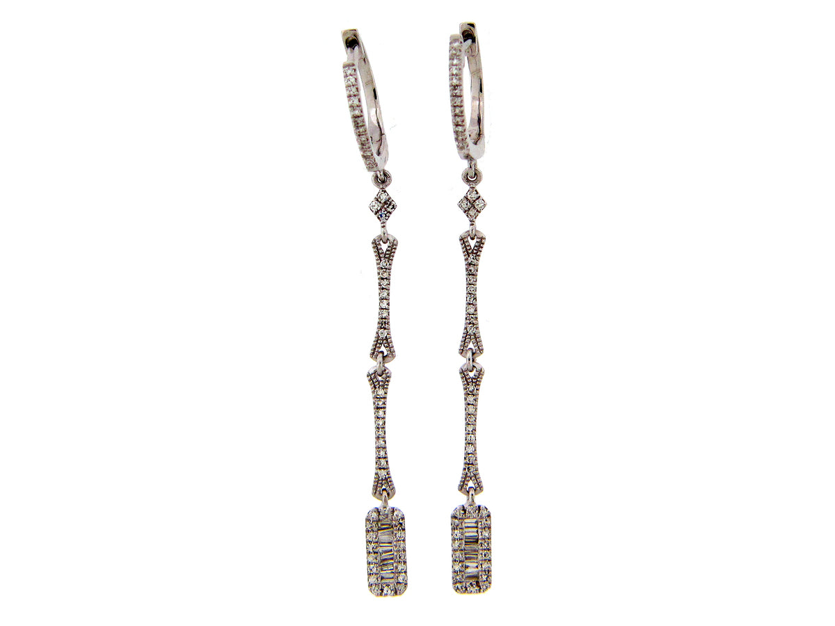 DIAMOND EARRING, 14KW (N)
