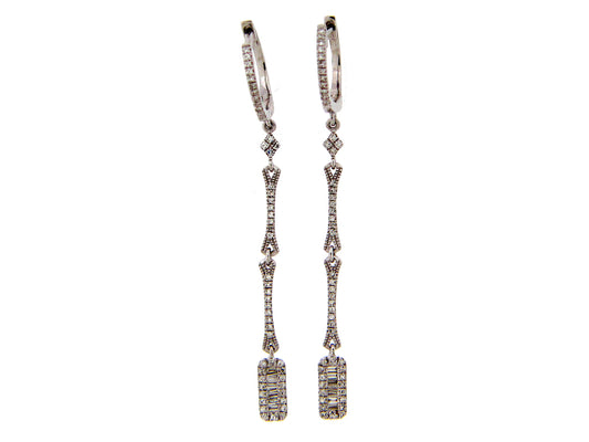DIAMOND EARRING, 14KW (N)