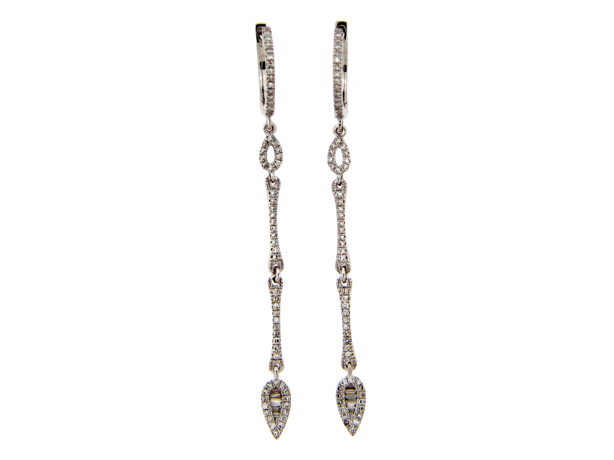 DIAMOND EARRING, 14KW (N)