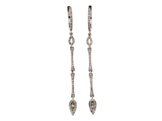 DIAMOND EARRING, 14KW (N)