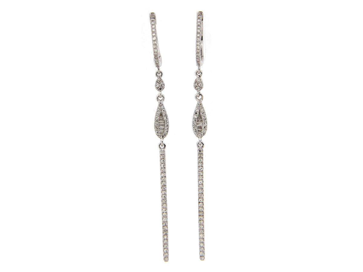 DIAMOND EARRING, 14KW (N)