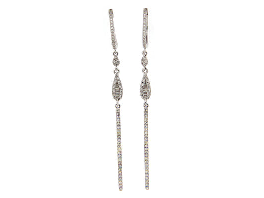 DIAMOND EARRING, 14KW (N)