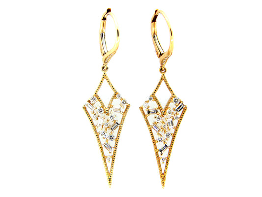 DIAMOND EARRING, 14KY (N)