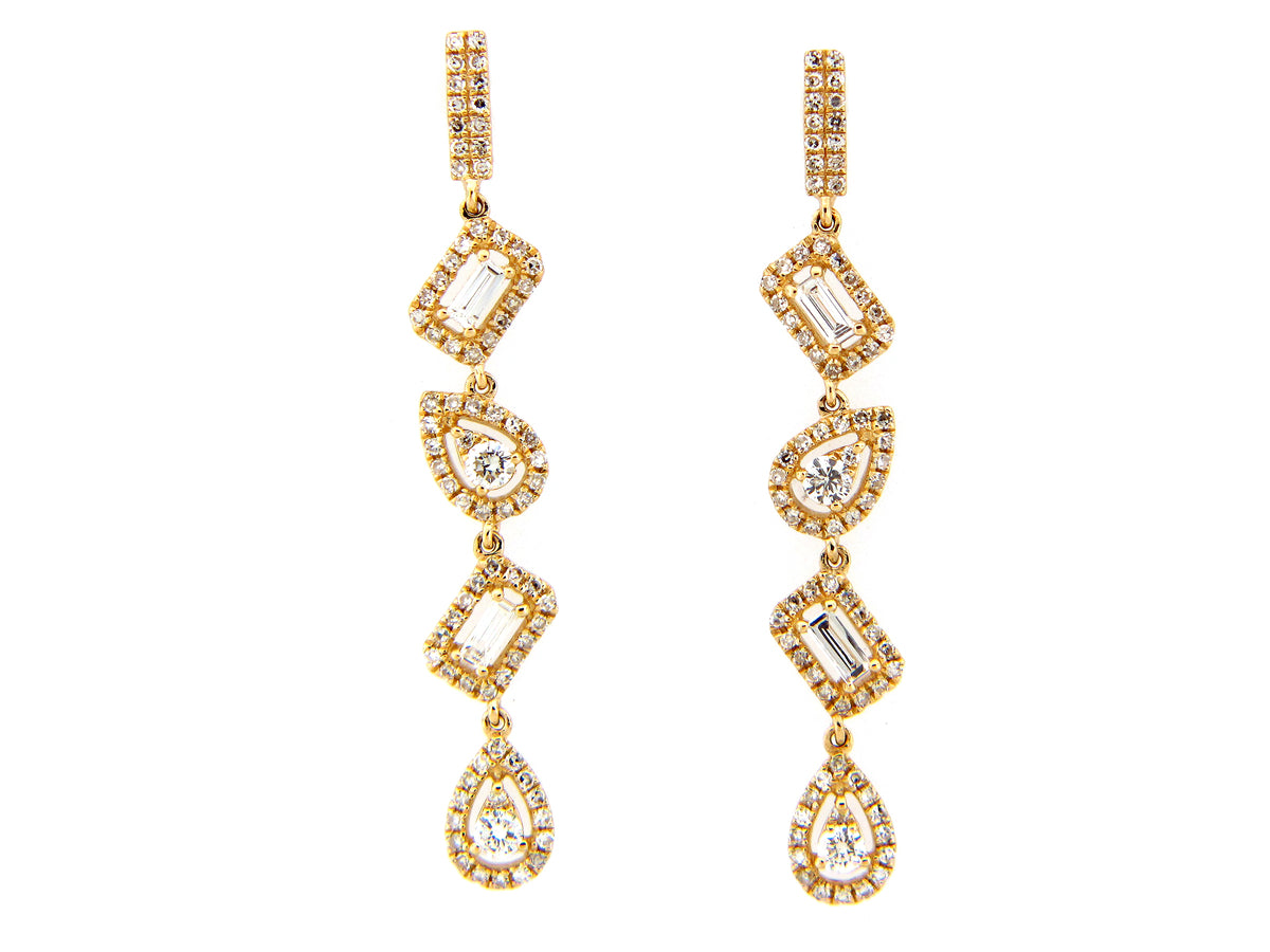 DIAMOND PIVOTING EARRING