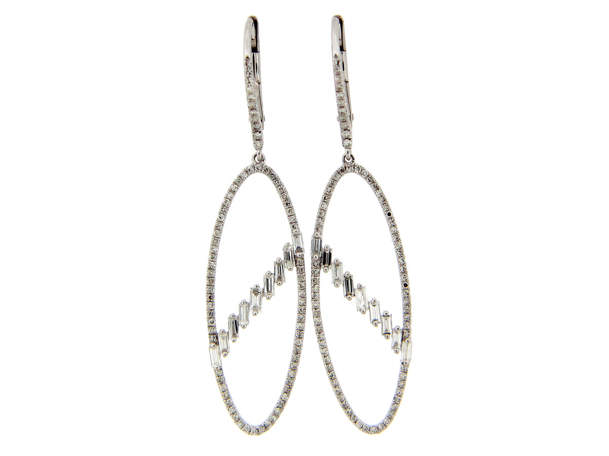 DIAMOND OVAL EARRING