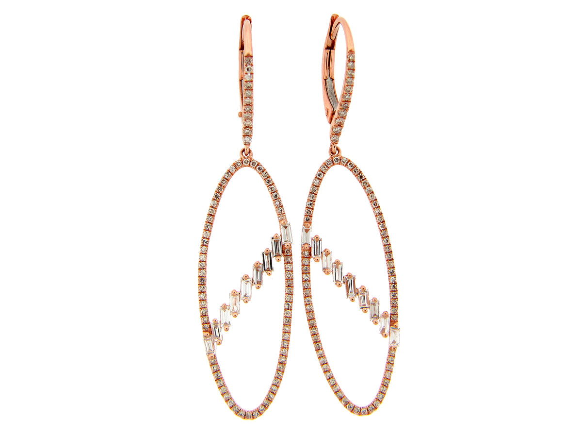 DIAMOND OVAL EARRING