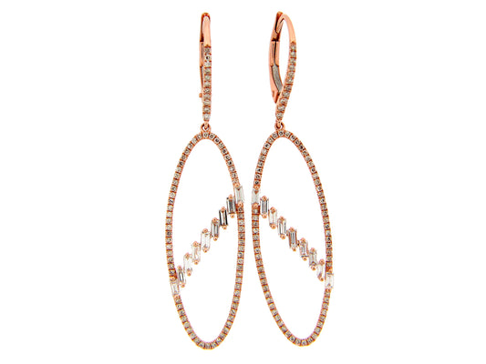 DIAMOND OVAL EARRING