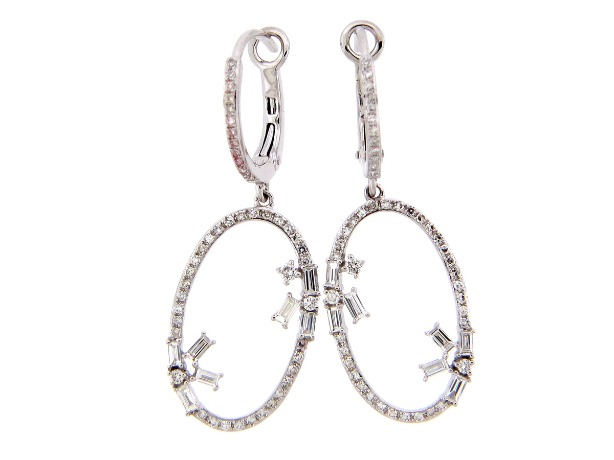 DIAMOND OVAL EARRING