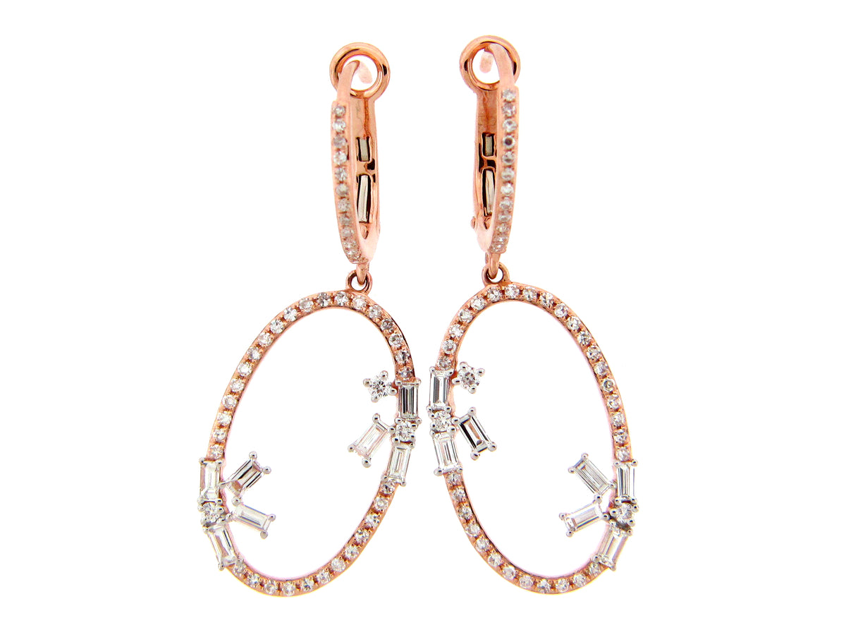 DIAMOND OVAL EARRING