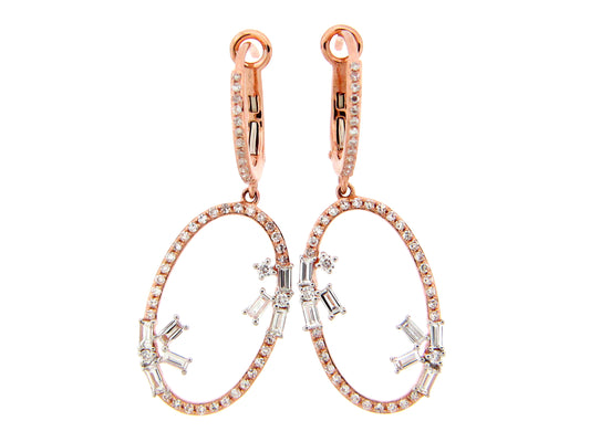 DIAMOND OVAL EARRING