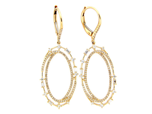 DIAMOND ELLIPSE EARRING