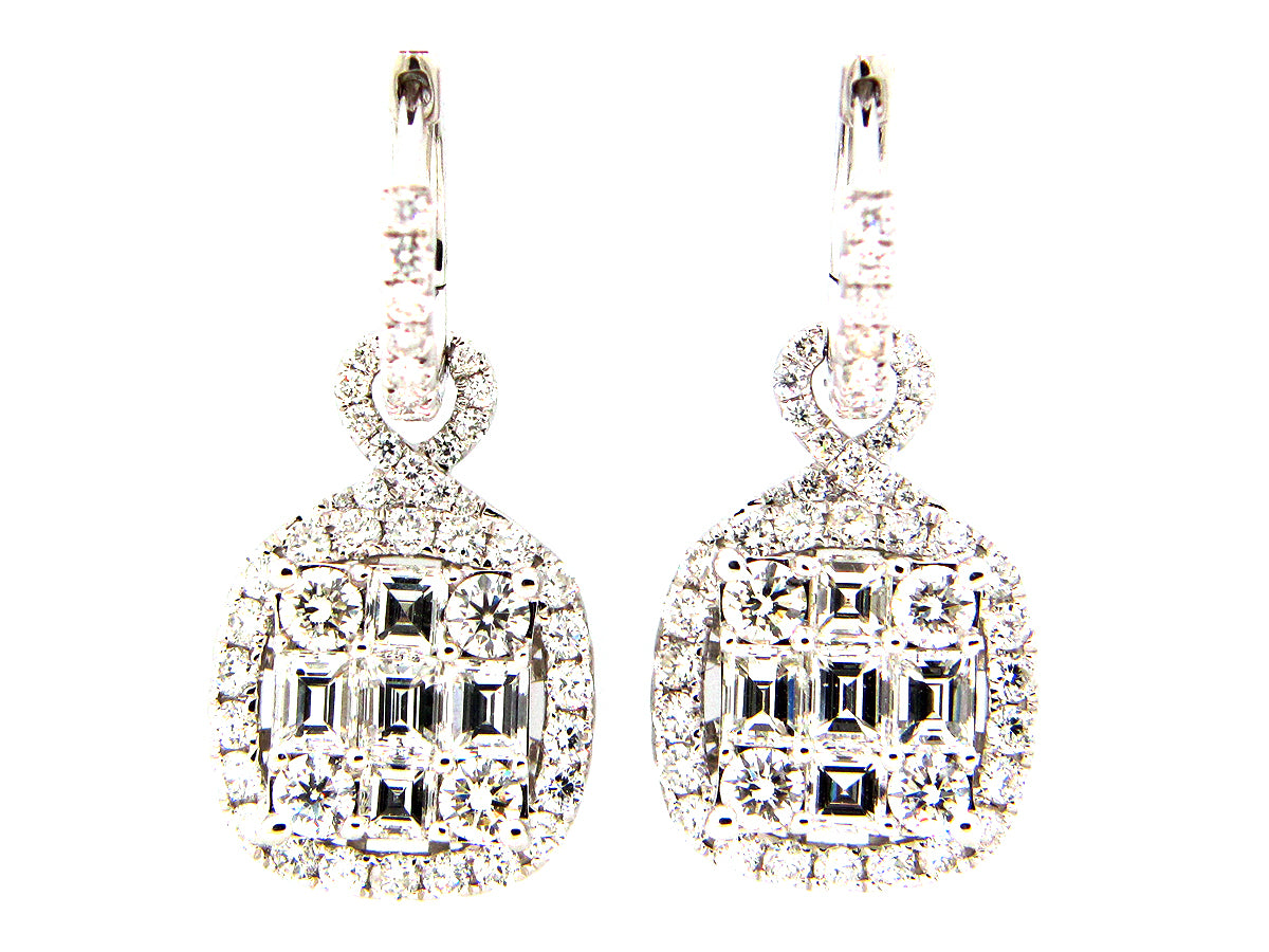 DIAMOND EARRING, 18KW (N)