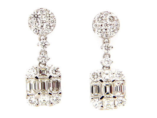 DIAMOND EARRING, 18KW (N)