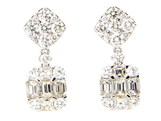 DIAMOND EARRING, 18KW (N)