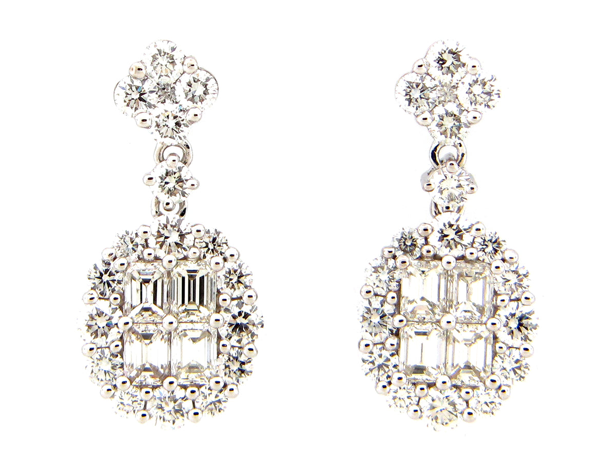 DIAMOND EARRING, 18KW (N)