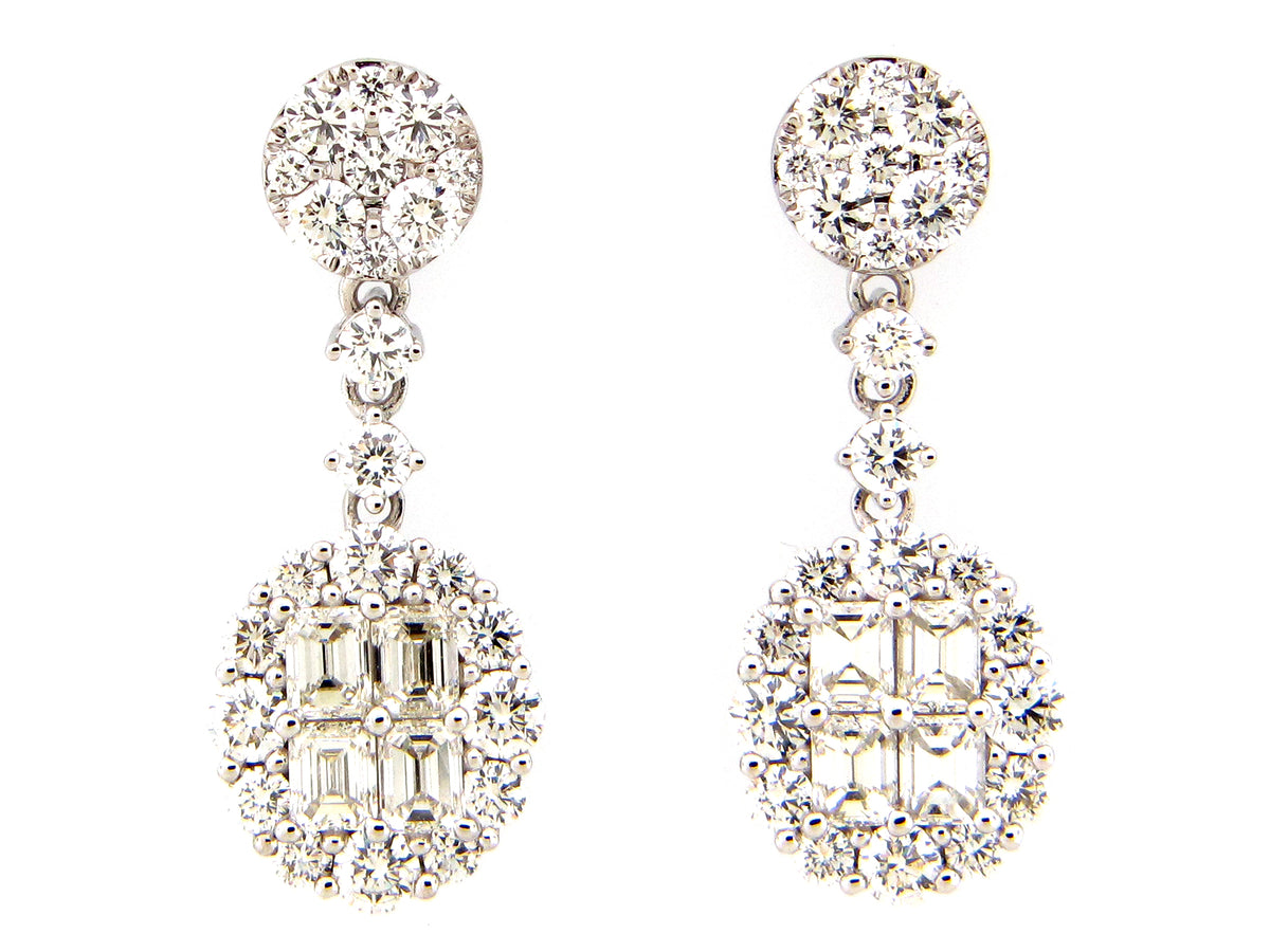 DIAMOND EARRING, 18KW (N)