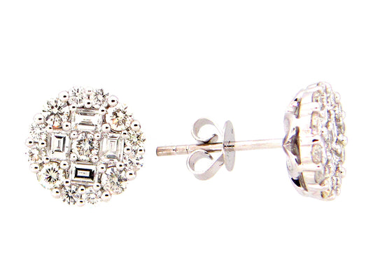DIAMOND EARRING, 18KW (N)