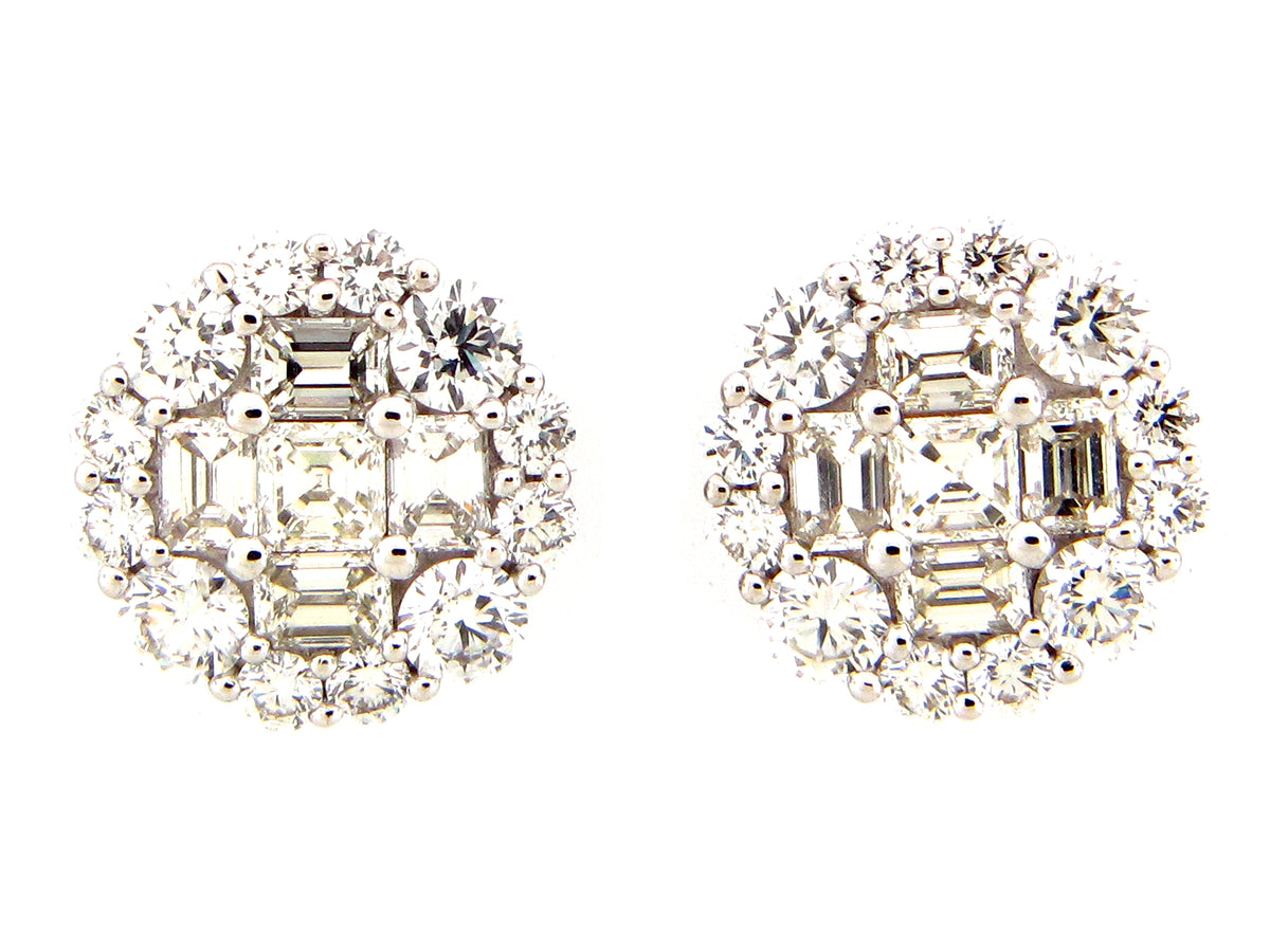 DIAMOND EARRING, 18KW (N)
