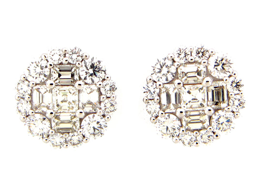 DIAMOND EARRING, 18KW (N)