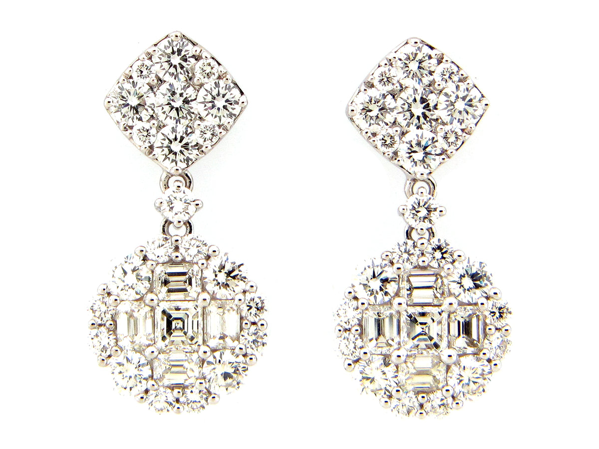 DIAMOND EARRING, 18KW (N)