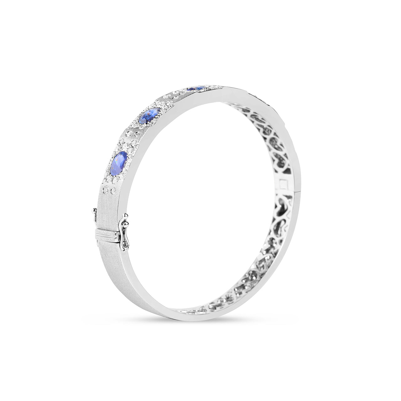 Sapphire & Diamond Flush Confetti Bangle