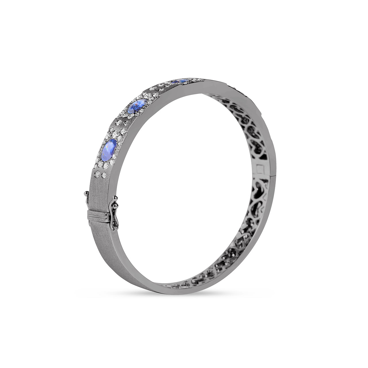 Sapphire & Diamond Flush Confetti Bangle