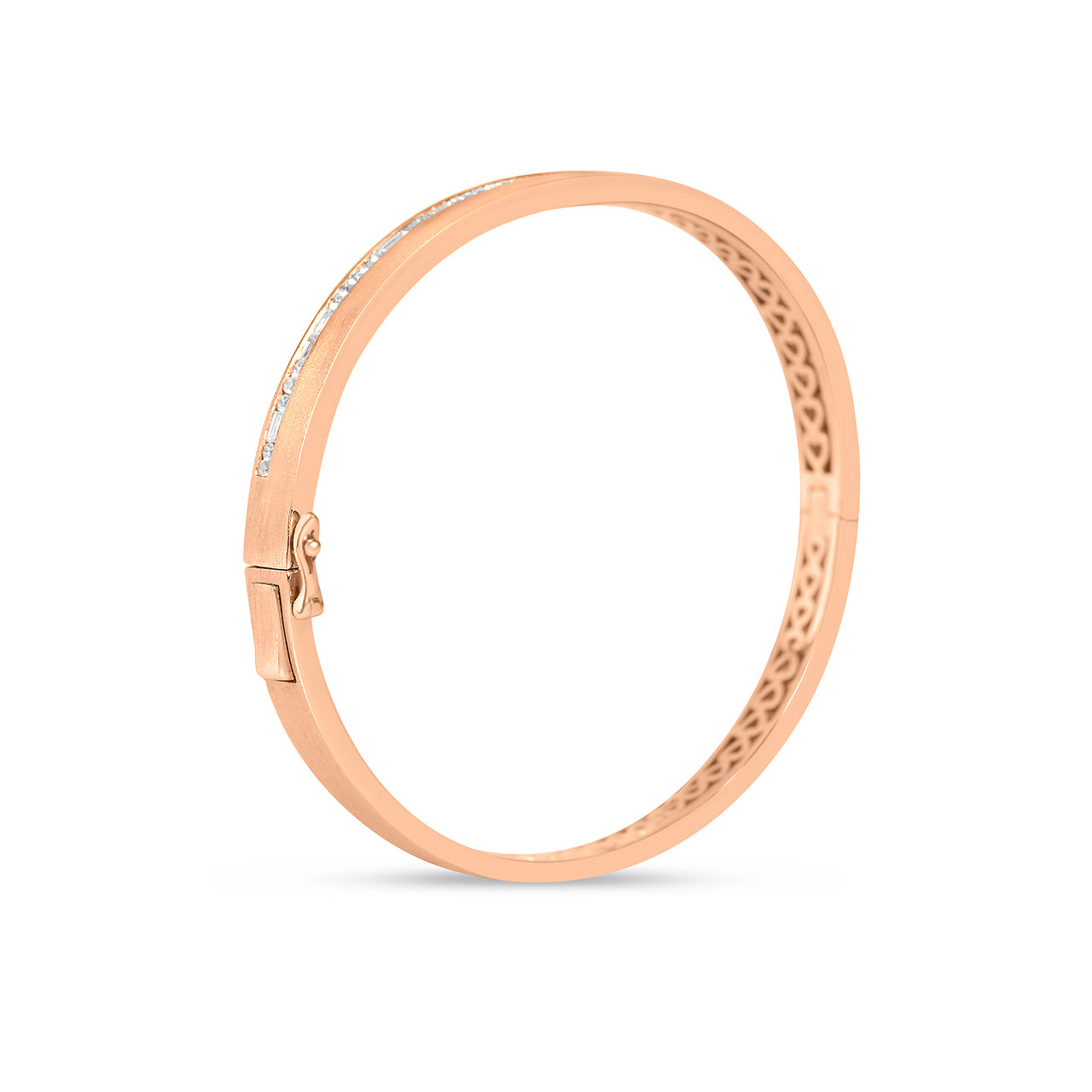 Diamond Baguette & Round Channel Bangle