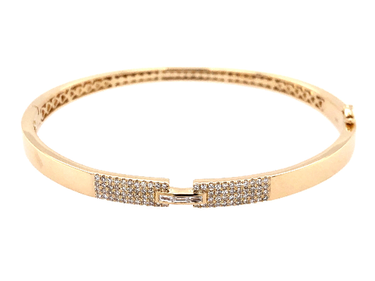 DIAMOND BAGUETTE NOTCH BANGLE