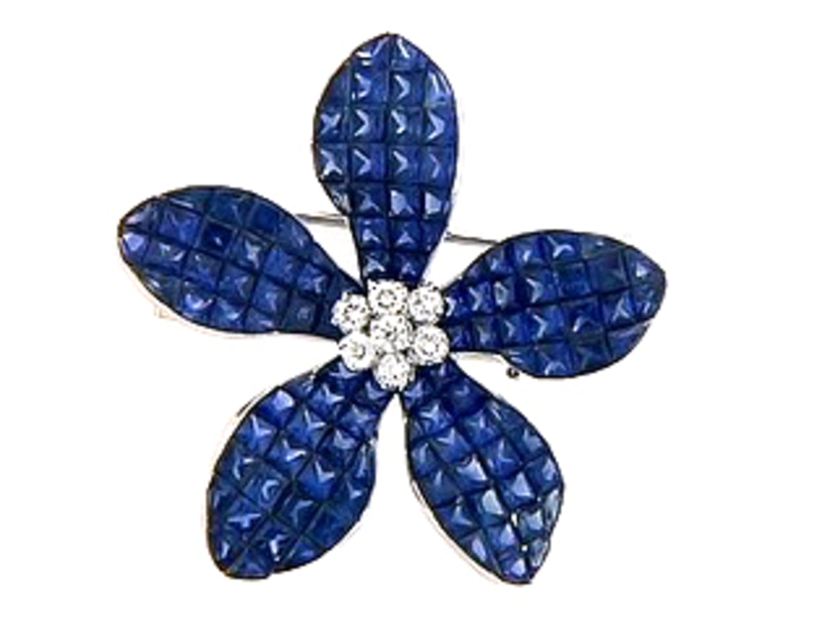 SAPPHIRE & DIAMOND BROACH