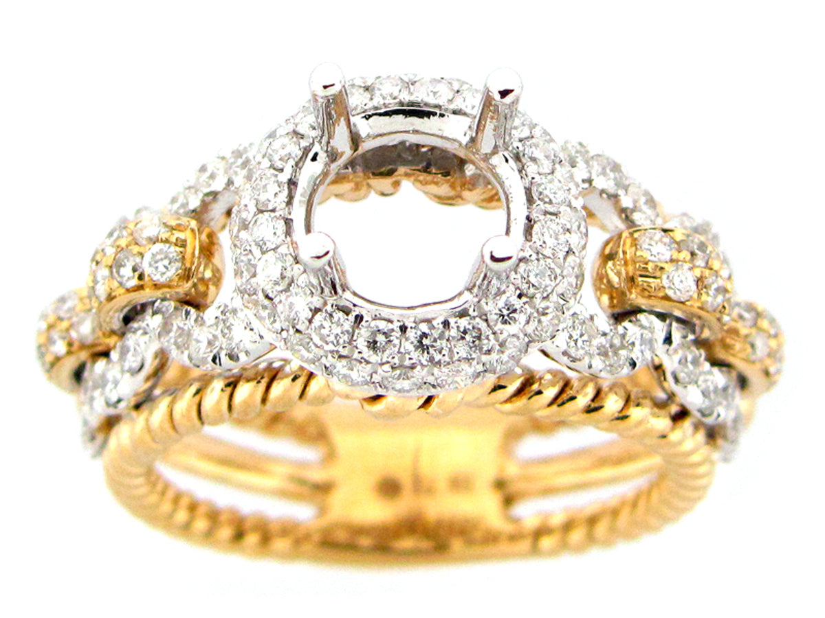 DIAMOND SEMI MOUNT, 18KT (N)