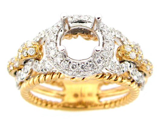 DIAMOND SEMI MOUNT, 18KT (N)