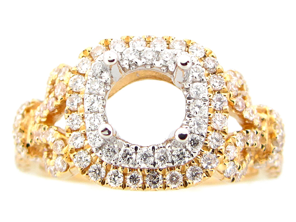 DIAMOND SEMI MOUNT, 18KT (N)