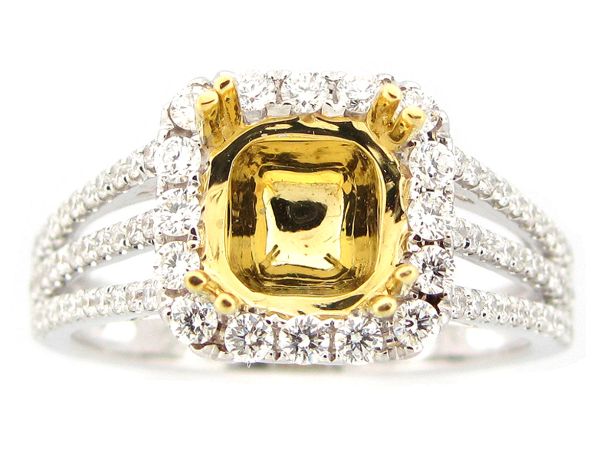 DIAMOND SEMI MOUNT, 18KT (N)