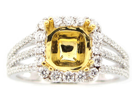 DIAMOND SEMI MOUNT, 18KT (N)